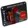 View Item 12V Carbon Car Dashboard Switching Panel - Red LED Switch & Push Button Start
